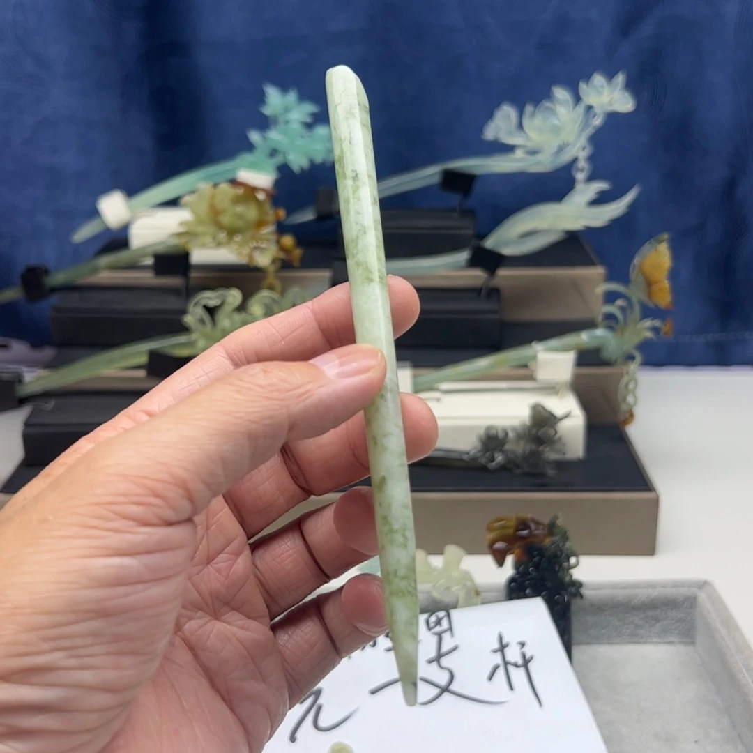 蛇纹石玉未镶嵌福利发簪不****好