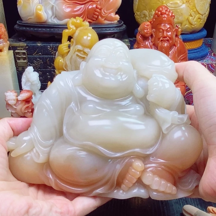 笑***幻寿山石八方来财………………