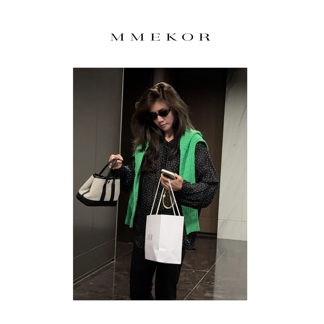 MMEKOR“勾光花影”衬衫 2025新款静奢老钱风优雅上衣 89333