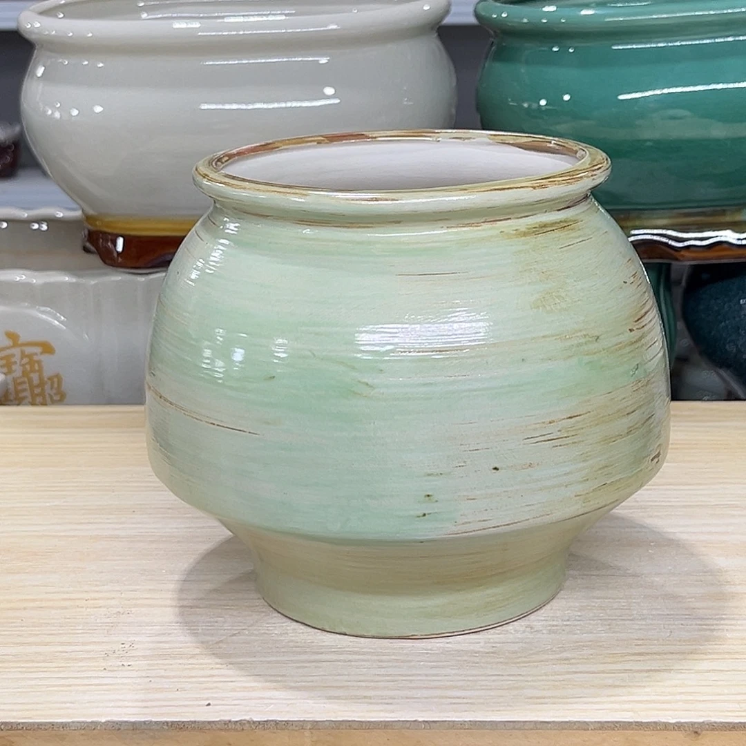 陶瓷绿植多肉微瑕花盆口径13*15