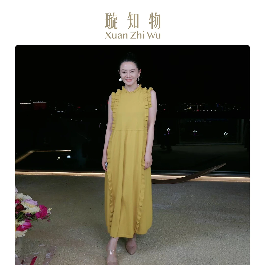 果冻连衣裙 1oo绵羊毛气质轻奢连衣裙王璇原创设计