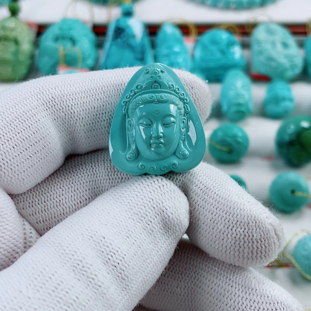 绿松石未镶嵌车挂