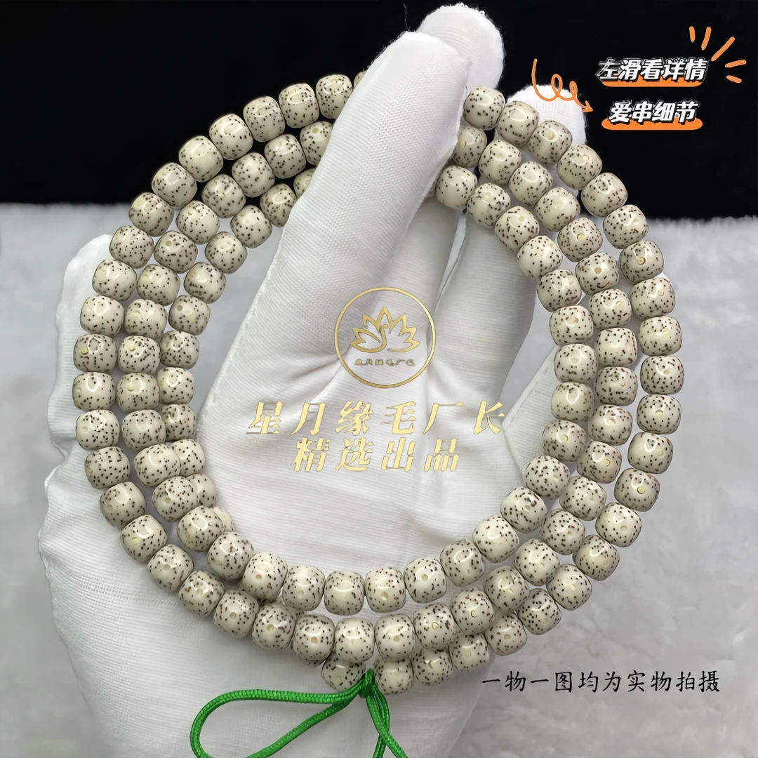 RR5原生态星月菩提长串老果老料饱满星8*7mm文玩好物【一物一图】