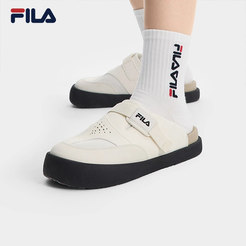 FILA斐乐女鞋元气拖鞋2025夏季新款鞋子休闲一脚蹬勃肯鞋半拖凉鞋