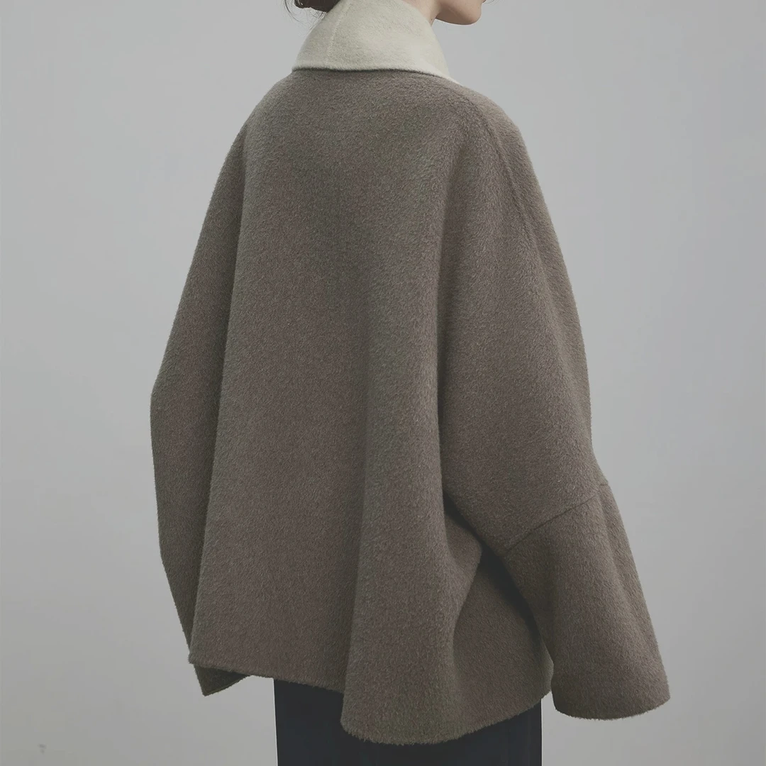 （181-200）时尚双面呢大衣高级新款外套女韩版新款呢子大衣百搭