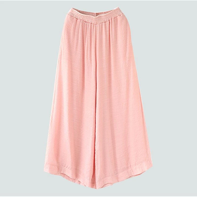 夏季复古文艺阔腿裤高腰长裤薄款女士显瘦棉麻百搭白色垂感休闲裤