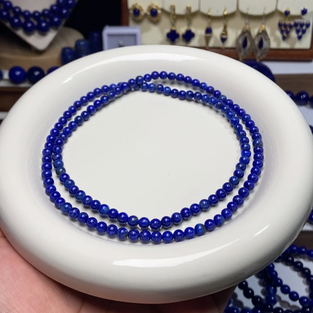 青金石未镶嵌特漏 福利 天然 3圈手串4.7+