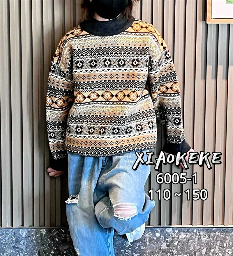 914【可】儿童时尚休闲套头毛衣6005-1