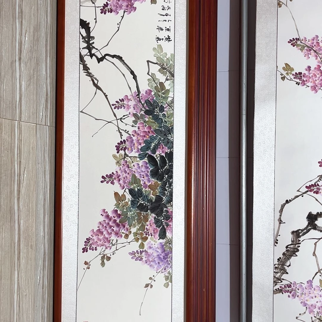 国画书画作品带框163×48