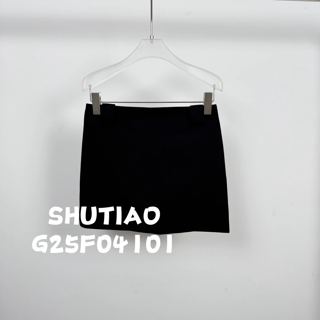 【SHUTIAO】2025夏季：新款小众设计款短裙G25F04101