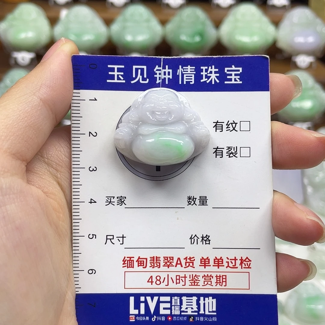 翡翠未镶嵌颈饰佛公