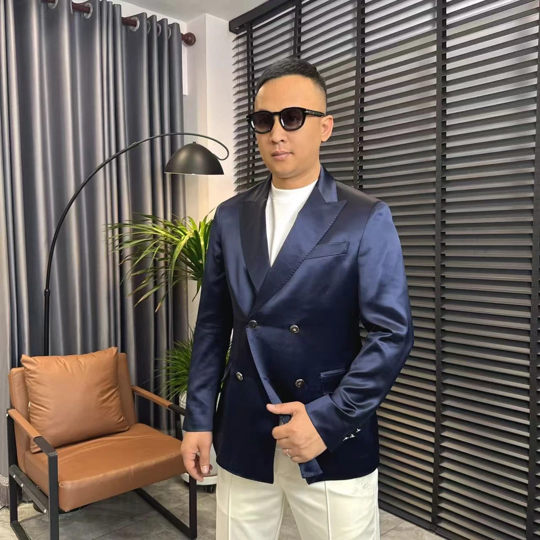 张先生欧货•90119春秋款男士轻奢百搭商务休闲醋酸修身简约西服