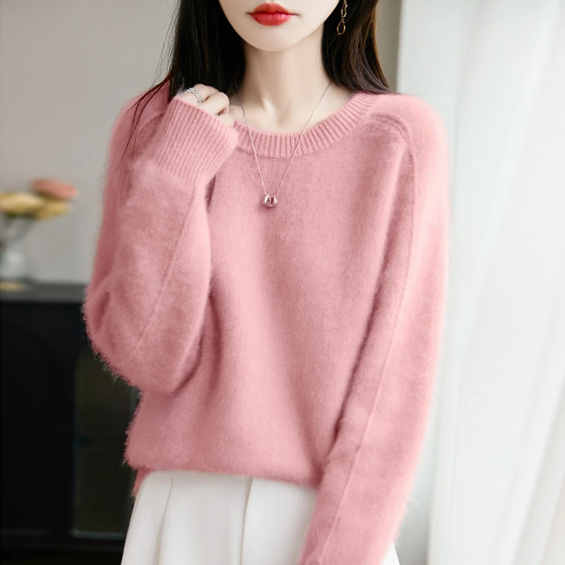 闭眼入不后悔~新款七针加厚圆领长袖纯羊毛衫女毛衣百搭DMR264