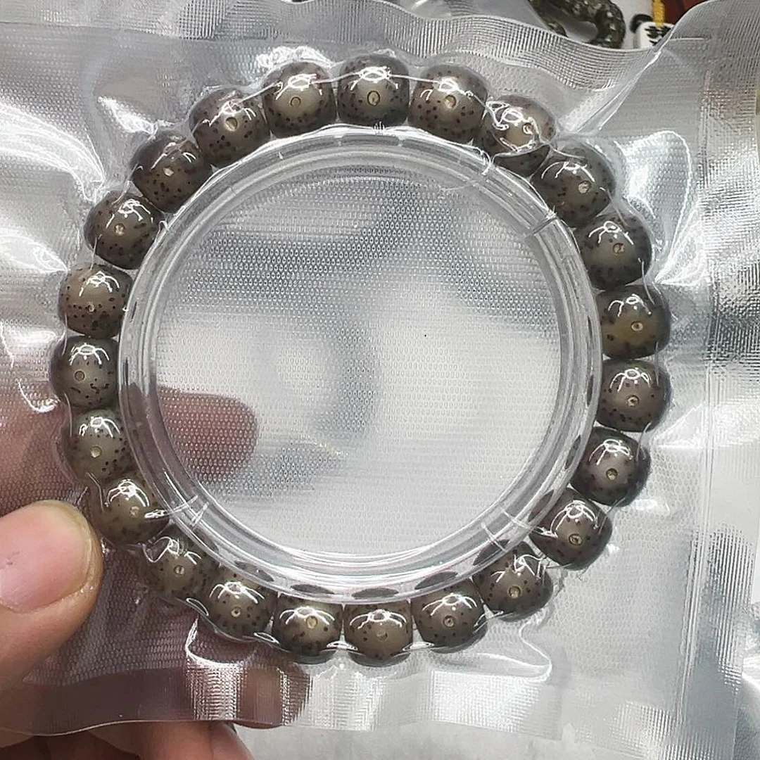 星月菩提手串李***爷41殿堂嗷嗷爆透石玉星月菩提单圈10