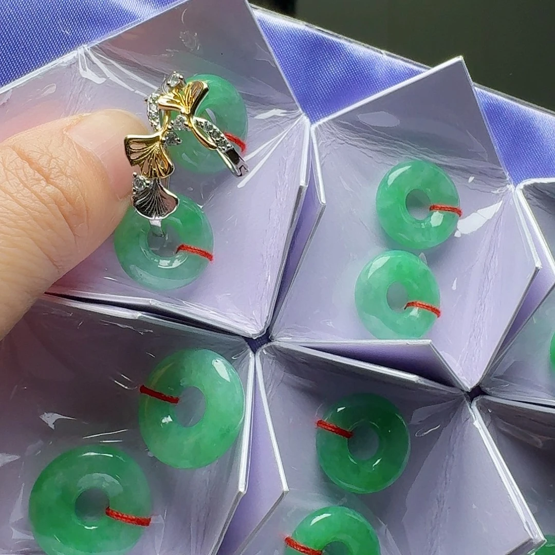 翡翠银S925镶嵌耳饰多样性发货其一