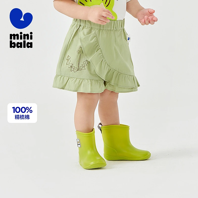 【商场同款】迷你巴拉女童短裤夏纯棉透气裤裙甜美针织洋气精梳棉