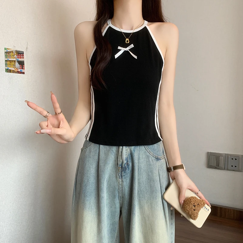 辣妹风工字吊带背心女夏韩版新款外穿小众设计感内搭无袖上衣