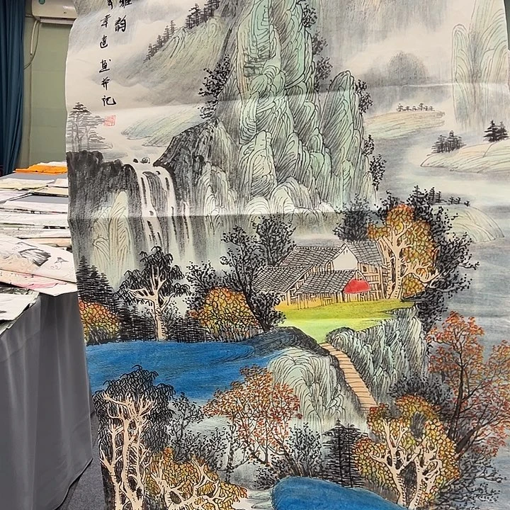 国画我们一起加油努力