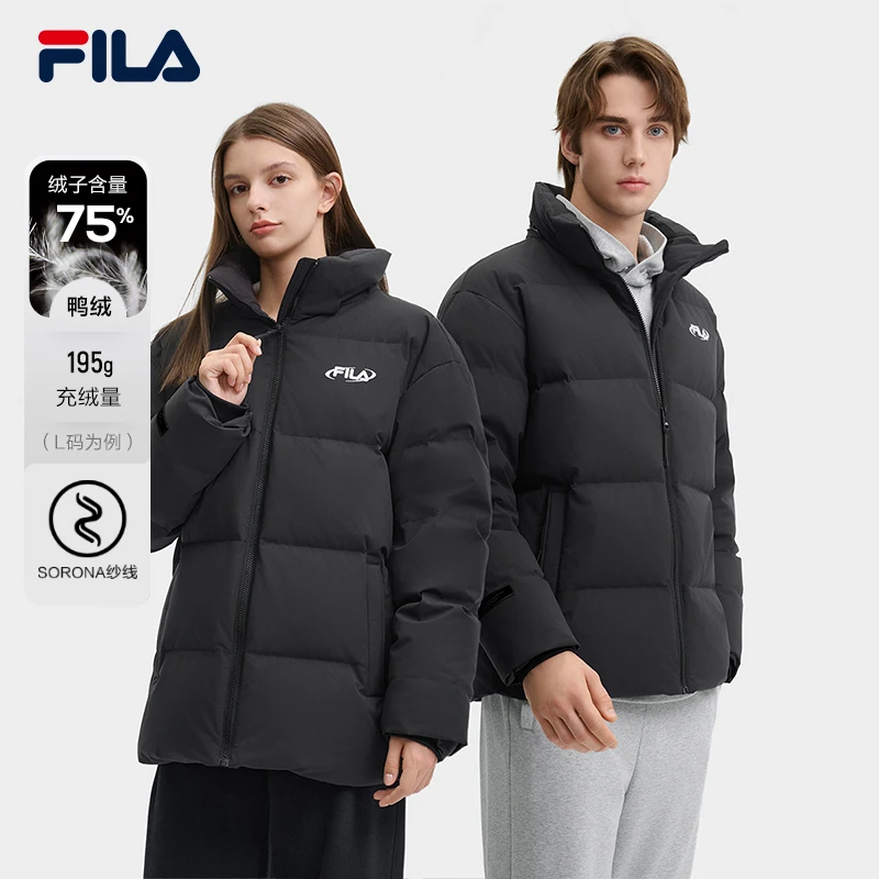 FILA斐乐运动羽绒服男女同款冬季新款经典大LOGO外套F11U449902F