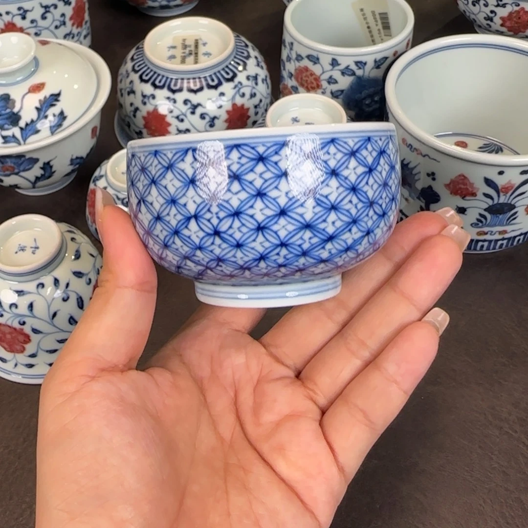 景德镇陶瓷手绘禅定杯