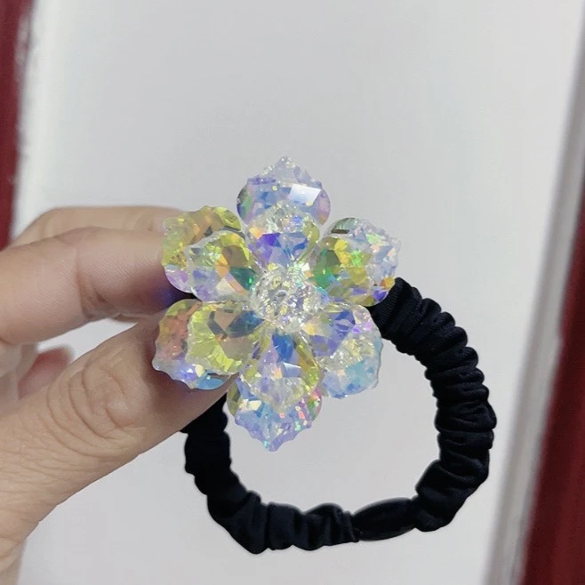 新款花朵头绳高马尾丸子头头绳045