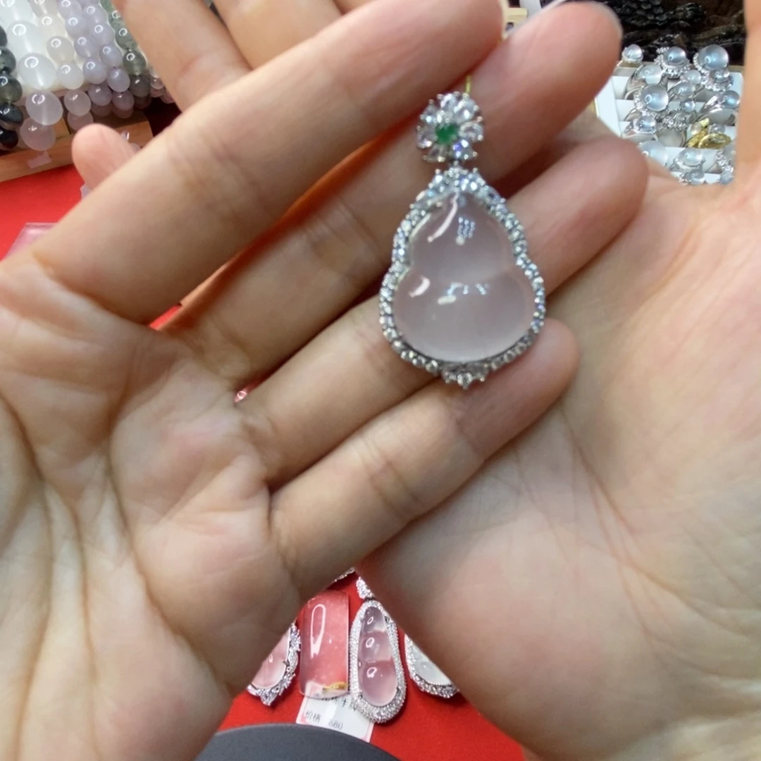 石英质玉银S925镶嵌葫芦