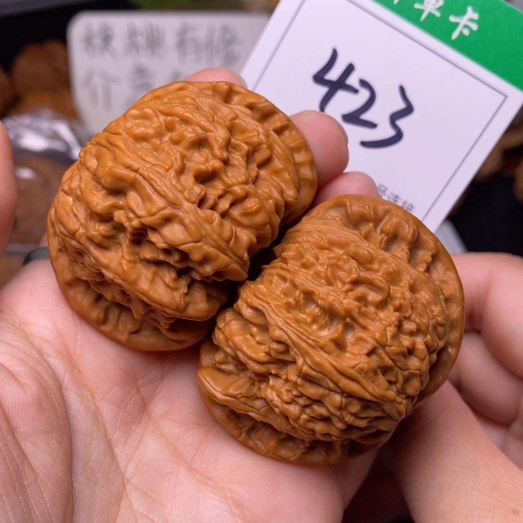 把件文玩核桃423闷尖白狮子头5.0