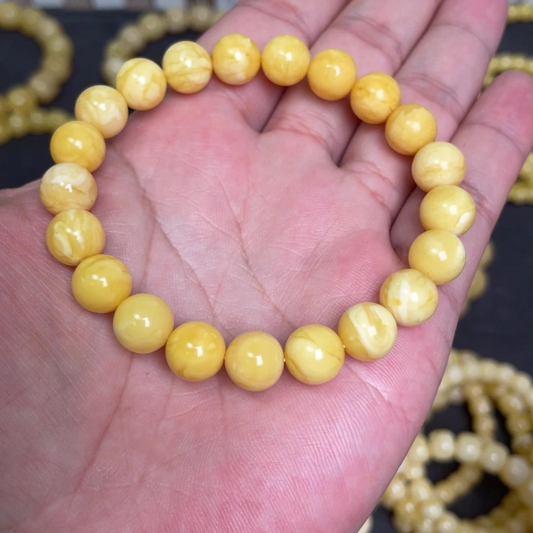 蜜蜡未镶嵌裸石蜜蜡手串9.7mm