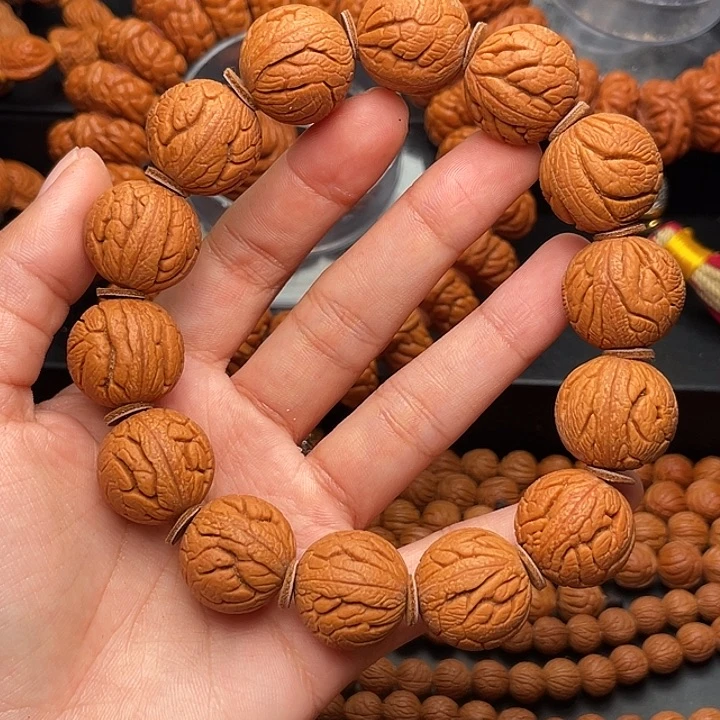 桃核手串精品金丝龙珠2.0
