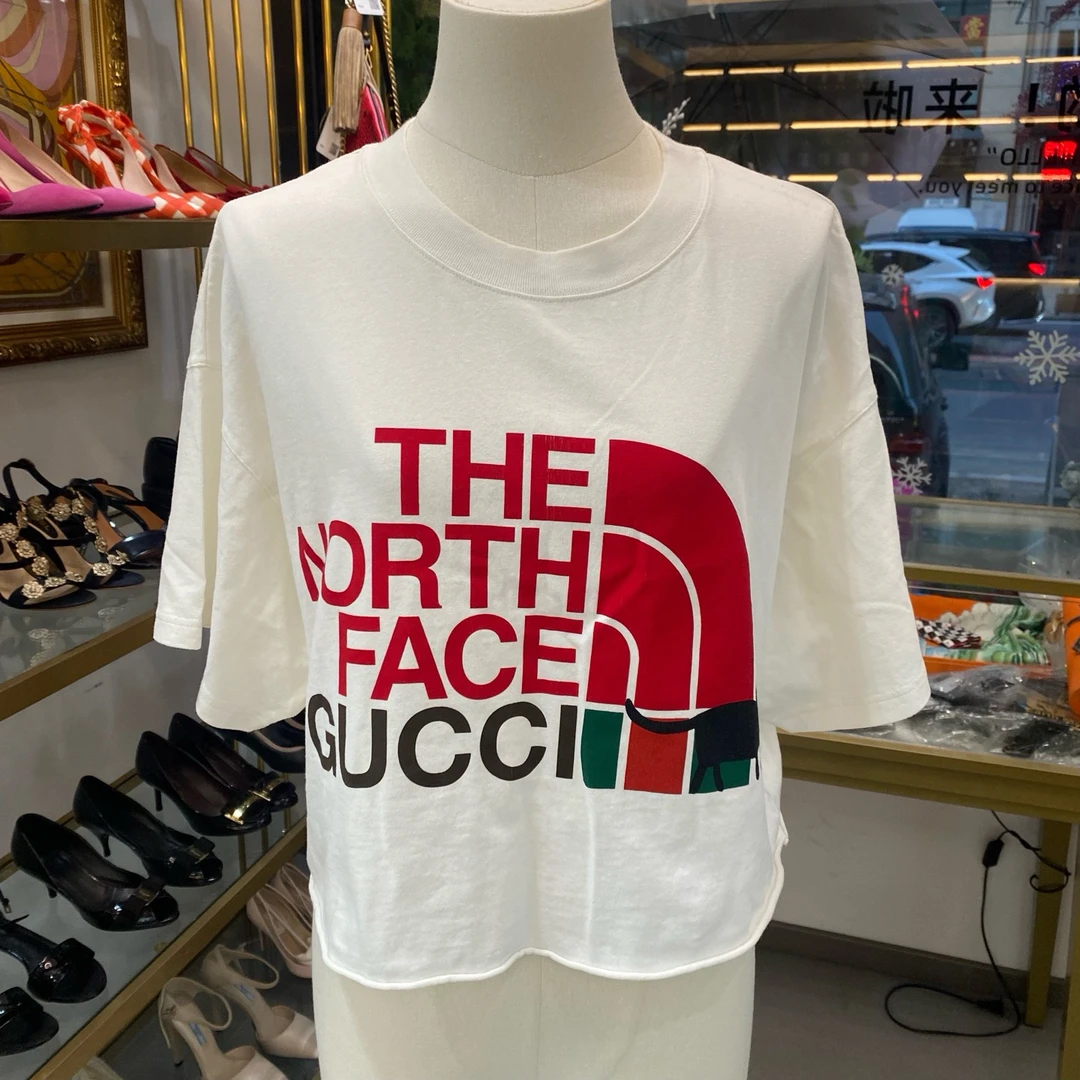 95新 GUCCI/古驰 古驰北面联名款短袖，m码