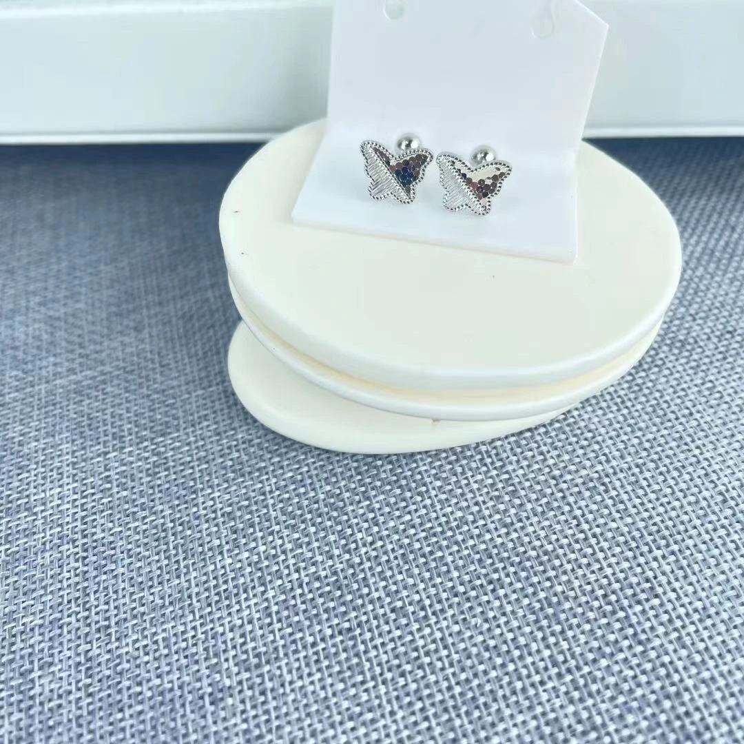 PT950铂金耳饰 鱼鳞蝴蝶螺丝耳钉  气质百搭 S 52524