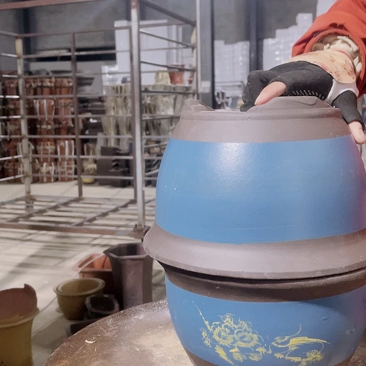 紫砂宜兴紫砂蓝色25、25