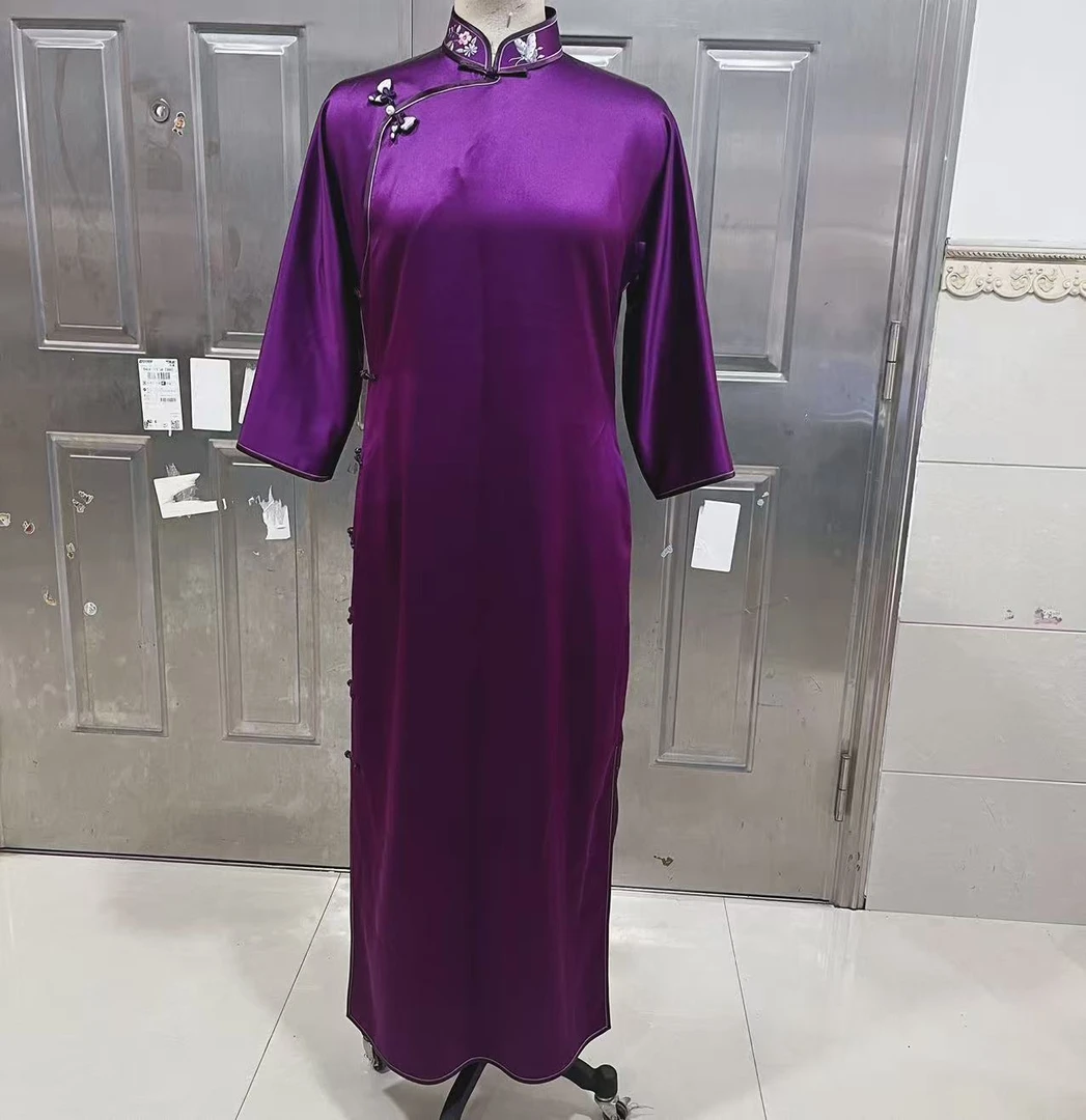新中式立领常规袖旗袍领子绣花-881362