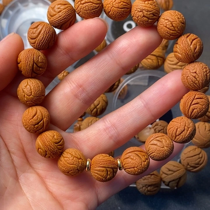 桃核手串秦岭野生龙纹桃核13
