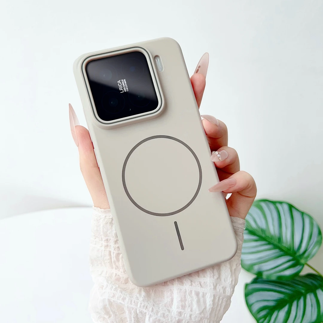 高级肤感柔润配色磁吸手机壳适用小米15Pro防摔保护套红米K80硬壳