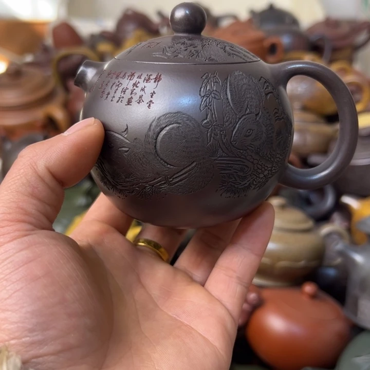 紫砂茶壶紫砂壶微瑕壶口毛边