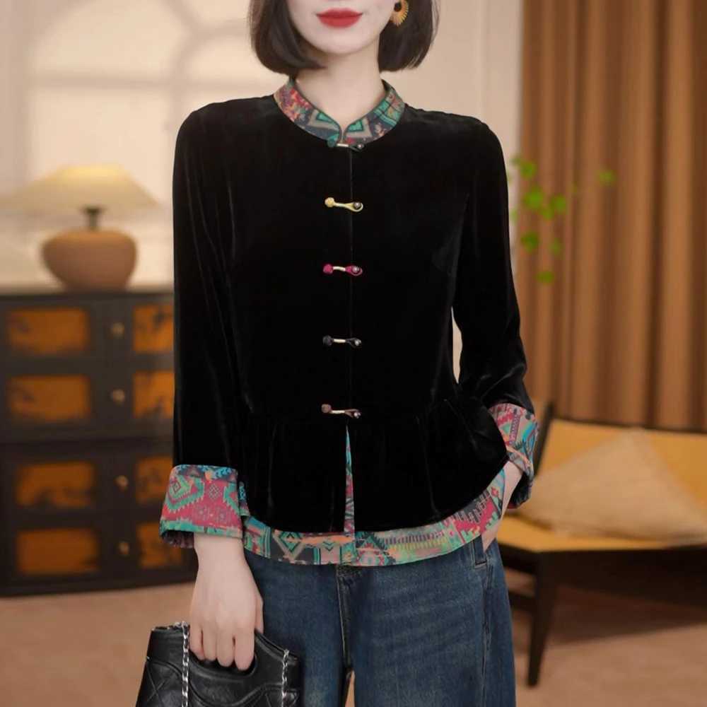 国风洋气盘扣高级感气质显瘦上衣2025秋季新款小众洋气设计感外套