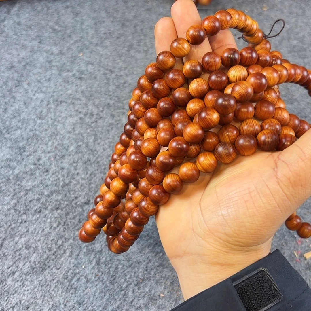崖柏1.2 108颗红骨舍利玫瑰香