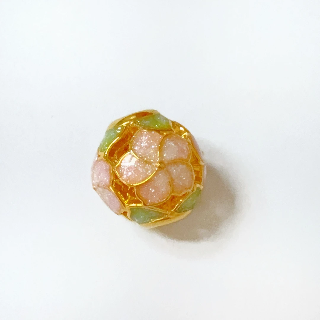 【老王黄金】足金999珐琅彩花丝珠LW-027