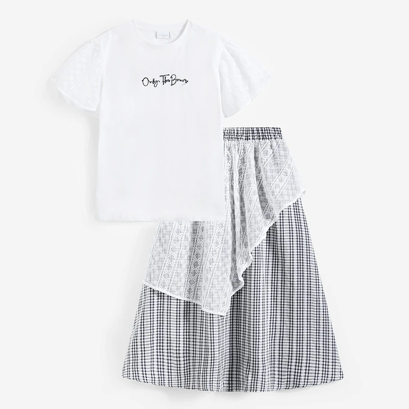 女童韩版时尚夏装套装初中生洋气青少年装时髦两件套潮25521