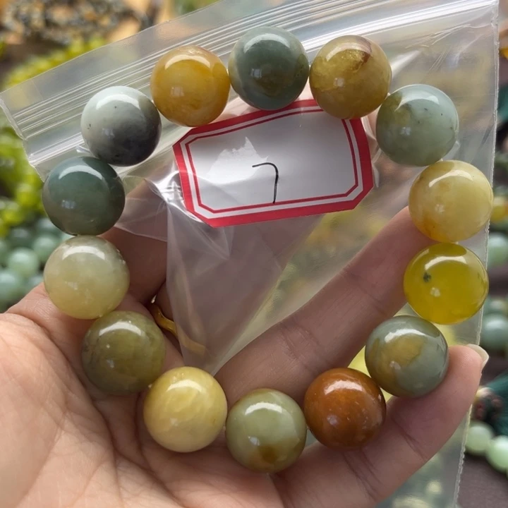 未镶嵌蛇纹石玉手链