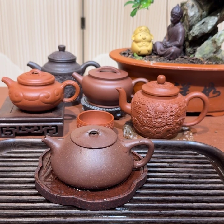 紫砂茶壶石瓢老紫泥紫砂壶