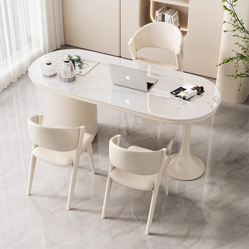 新中式岩板茶桌实木功夫茶台现代简约家用组合桌椅