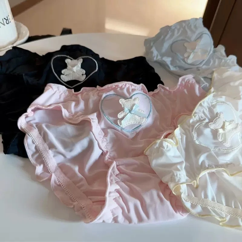 甜美可爱风冰丝小熊性感夏季少女透气女三角内裤