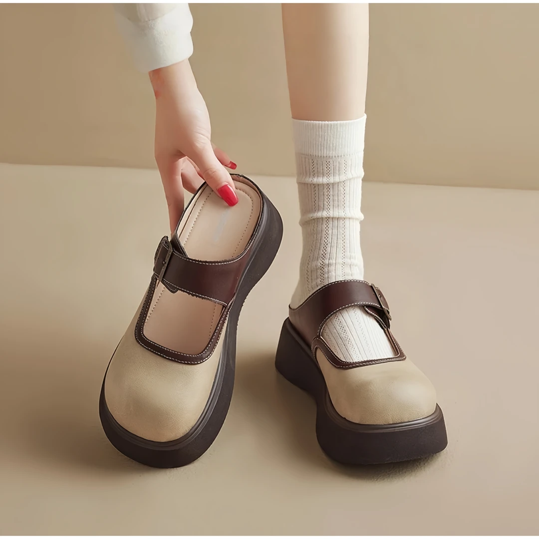 夏季外穿复古包头勃肯时尚女鞋2025明星同款百搭鞋子玛丽珍少女心