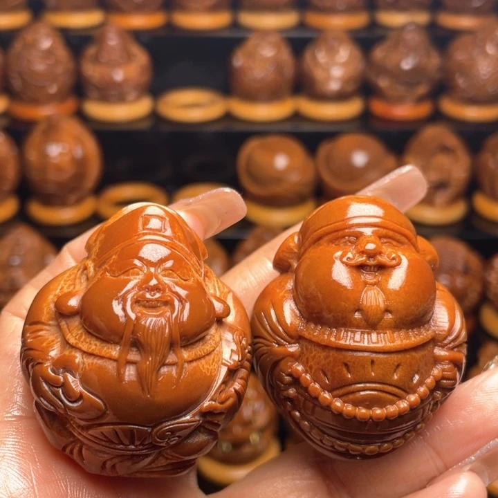 橄榄核把件福**康橄榄雕刻
