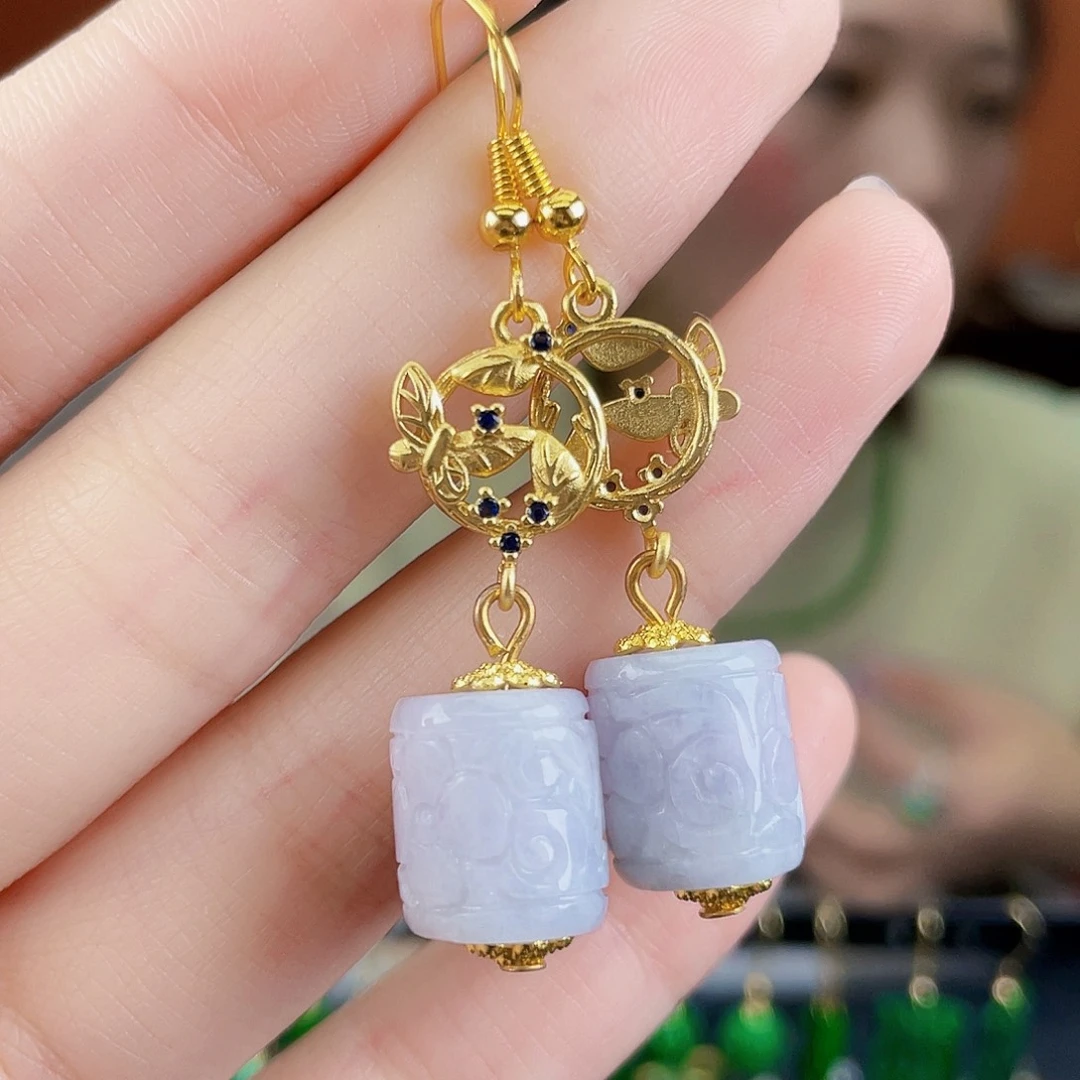 翡翠未镶嵌耳饰饰品