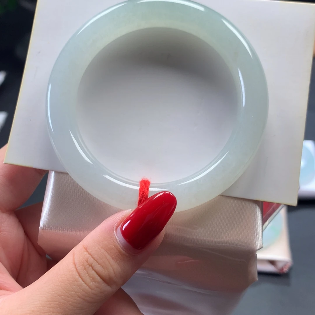 翡翠未镶嵌手镯冰圆条55556 5号