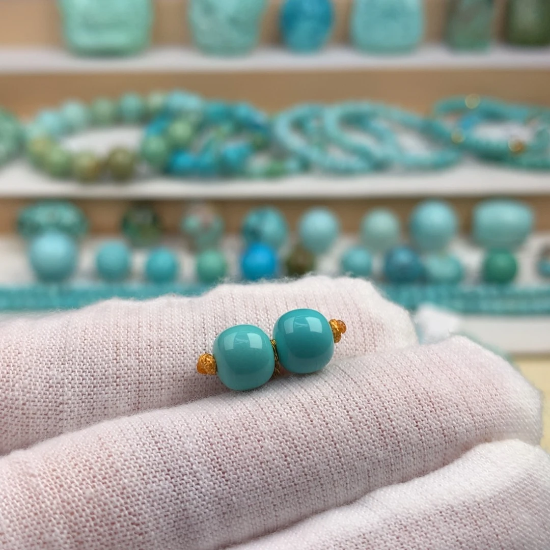 未镶嵌绿松石珠宝奇石卡7.7