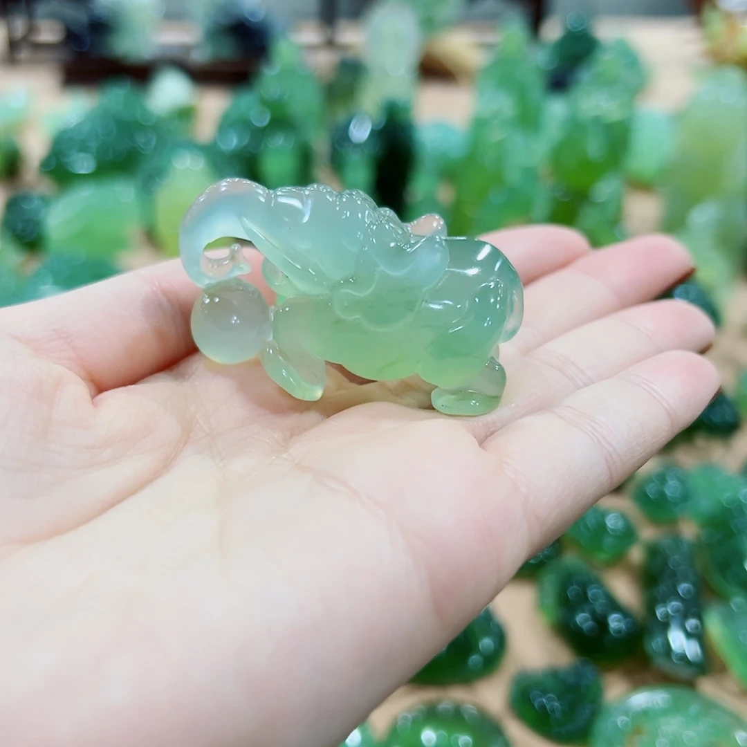 琬***儿蛇纹石玉未镶嵌手把